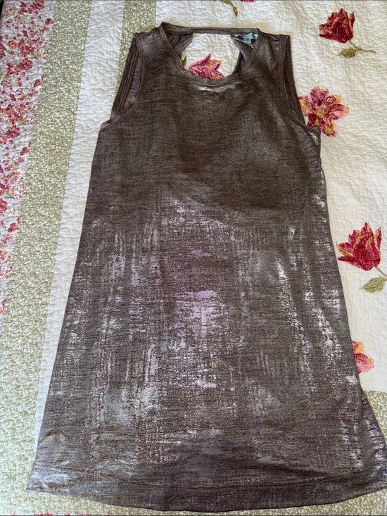 She + Sky Dresses & Skirts - She+Sky Metallic Brown Sleeveless Shift Dress